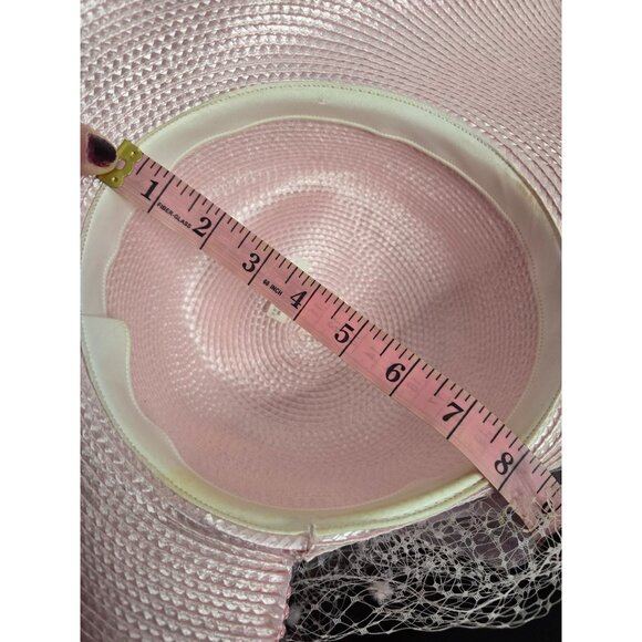 Vintage Pastel Pink Derby Church Hat Tulle - Picture 11 of 16